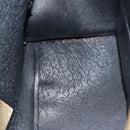 CELINE Trapeze Small Hand Bag Leather 2way Blue Gold Auth bs29092-10