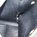 CELINE Trapeze Small Hand Bag Leather 2way Blue Gold Auth bs29092-10