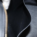 CELINE Trapeze Small Hand Bag Leather 2way Blue Gold Auth bs29092-25