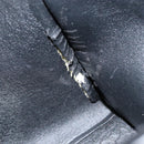 CELINE Trapeze Small Hand Bag Leather 2way Blue Gold Auth bs29092-11