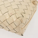 BOTTEGA VENETA INTRECCIATO Shoulder Bag Patent leather Beige Gold Auth bs29095-15