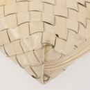 BOTTEGA VENETA INTRECCIATO Shoulder Bag Patent leather Beige Gold Auth bs29095-17