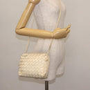 BOTTEGA VENETA INTRECCIATO Shoulder Bag Patent leather Beige Gold Auth bs29095-22