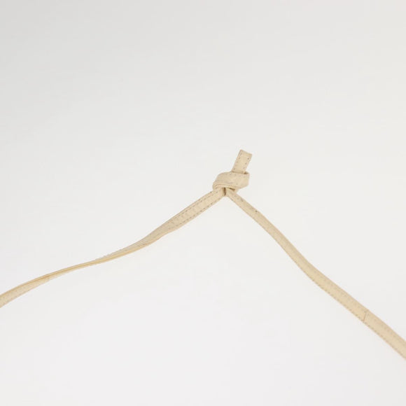 BOTTEGA VENETA INTRECCIATO Shoulder Bag Patent leather Beige Gold Auth bs29095