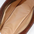 ETRO Paisley Hand Bag PVC Leather Brown Gold Auth bs29096-16