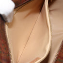 ETRO Paisley Hand Bag PVC Leather Brown Gold Auth bs29096-19