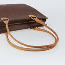 ETRO Paisley Hand Bag PVC Leather Brown Gold Auth bs29096-7