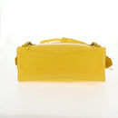 BALENCIAGA Neo Classic City Bag Leather 2way Yellow Silver 638521 Auth bs29099M-6