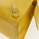 BALENCIAGA Neo Classic City Bag Leather 2way Yellow Silver 638521 Auth bs29099M-19