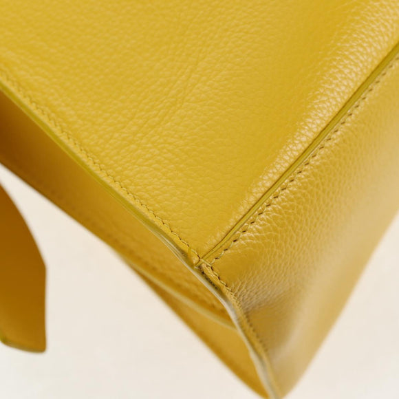 BALENCIAGA Neo Classic City Bag Leather 2way Yellow Silver 638521 Auth bs29099M