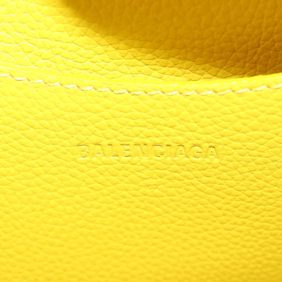 BALENCIAGA Neo Classic City Bag Leather 2way Yellow Silver 638521 Auth bs29099M