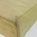 Christian Dior Canage Hand Bag Nylon Beige Silver Auth bs29100-12