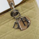 Christian Dior Canage Hand Bag Nylon Beige Silver Auth bs29100-14