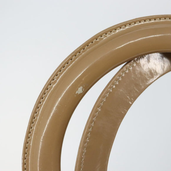 Christian Dior Canage Hand Bag Nylon Beige Silver Auth bs29100