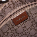 Christian Dior Canage Hand Bag Nylon Beige Silver Auth bs29100-17