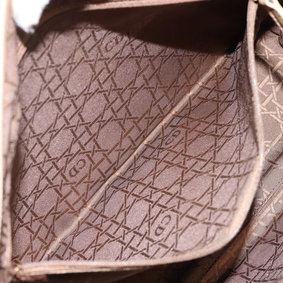 Christian Dior Canage Hand Bag Nylon Beige Silver Auth bs29100