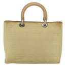 Christian Dior Canage Hand Bag Nylon Beige Silver Auth bs29100-3