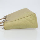 Christian Dior Canage Hand Bag Nylon Beige Silver Auth bs29100-5