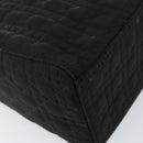 Christian Dior Canage Hand Bag Nylon Black Gold Auth bs29101-11