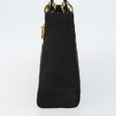 Christian Dior Canage Hand Bag Nylon Black Gold Auth bs29101-5