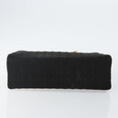 Christian Dior Canage Hand Bag Nylon Black Gold Auth bs29101-9