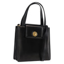 BVLGARI Hand Bag Leather 2way Gold Black Auth bs29102-1