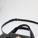 BVLGARI Hand Bag Leather 2way Gold Black Auth bs29102-10