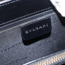 BVLGARI Hand Bag Leather 2way Gold Black Auth bs29102-17