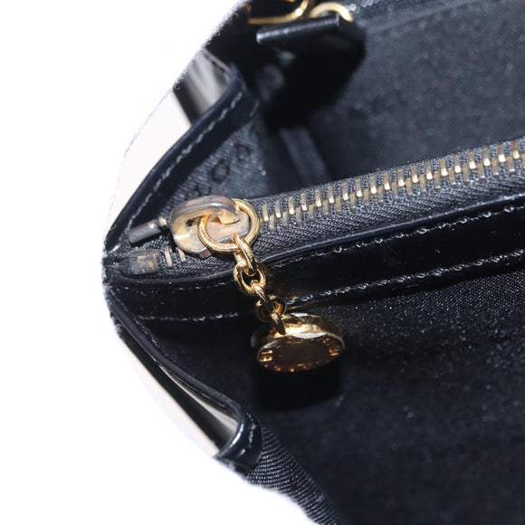 BVLGARI Handtas Leer 2way Goud Zwart Auth bs29102
