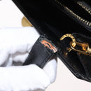 BVLGARI Hand Bag Leather 2way Gold Black Auth bs29102-29