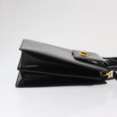 BVLGARI Hand Bag Leather 2way Gold Black Auth bs29102-4