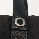 BVLGARI Logo Mania Hand Bag Canvas Black Silver Auth bs29103-17
