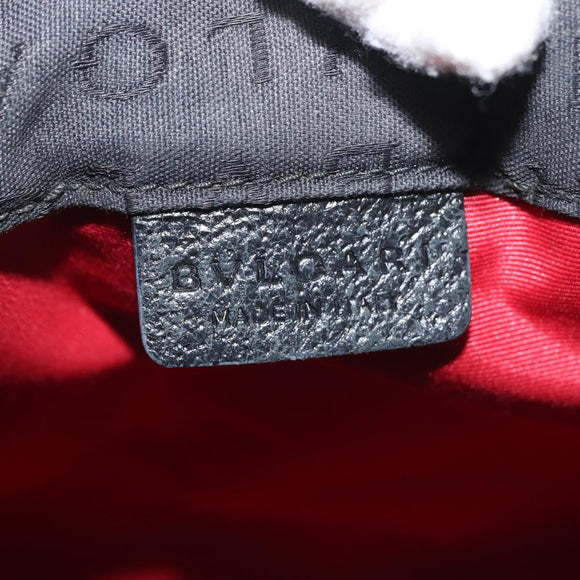 BVLGARI Logo Mania Hand Bag Canvas Black Silver Auth bs29103