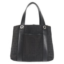 BVLGARI Logo Mania Hand Bag Canvas Black Silver Auth bs29103-13
