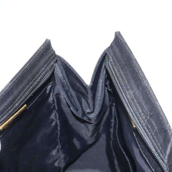 MCM Logogram Vicetos Chain Tote Bag PVC Black Gold Auth bs29106