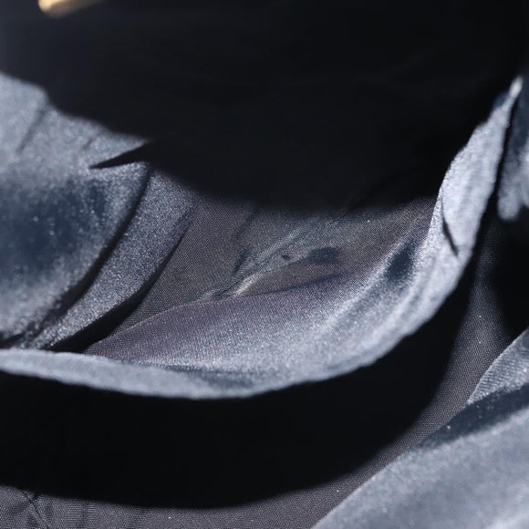 MCM Logogram Vicetos Chain Tote Bag PVC Black Gold Auth bs29106