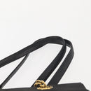 MCM Logogram Vicetos Chain Tote Bag PVC Black Gold Auth bs29106-9