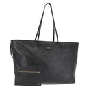 FENDI Tote Bag Leather Black Gold Auth bs29107-1
