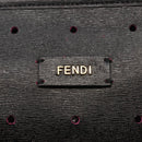 FENDI Tote Bag Leather Black Gold Auth bs29107-14