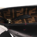 FENDI Tote Bag Leather Black Gold Auth bs29107-15