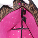 FENDI Tote Bag Leather Black Gold Auth bs29107-18