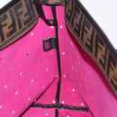 FENDI Tote Bag Leather Black Gold Auth bs29107-19