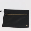 FENDI Tote Bag Leather Black Gold Auth bs29107-21