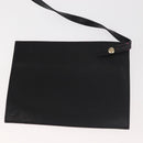 FENDI Tote Bag Leather Black Gold Auth bs29107-22