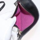 FENDI Tote Bag Leather Black Gold Auth bs29107-23