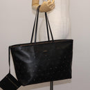 FENDI Tote Bag Leather Black Gold Auth bs29107-24