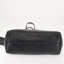 FENDI Tote Bag Leather Black Gold Auth bs29107-9