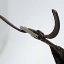 FENDI Zucca Canvas Mamma Baguette Shoulder Bag Black Brown Auth bs29108-10