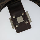 FENDI Zucca Canvas Mamma Baguette Shoulder Bag Black Brown Auth bs29108-18