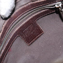 FENDI Zucca Canvas Mamma Baguette Shoulder Bag Black Brown Auth bs29108-19